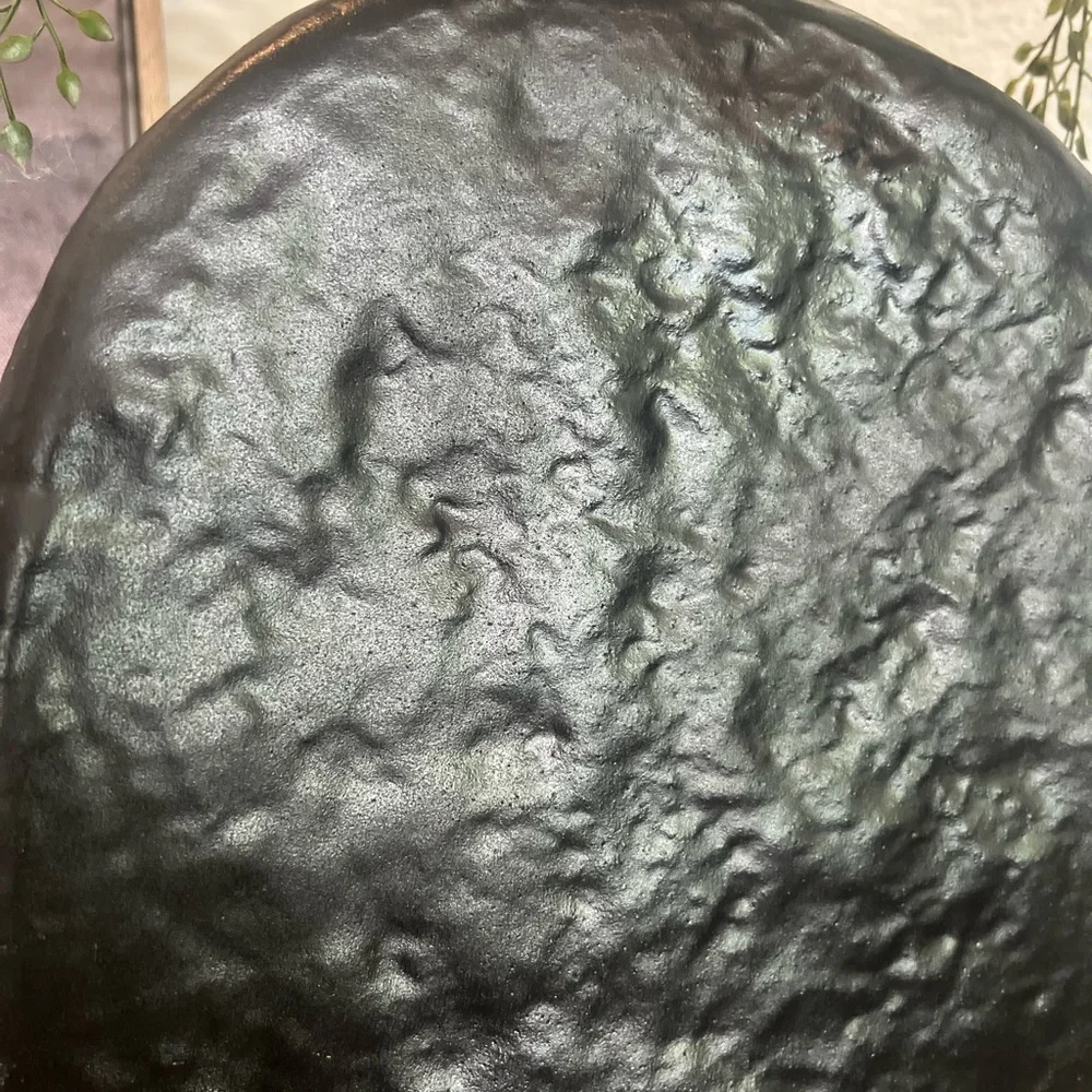 Vintage Haeger Matte Textures Black Vase 13 inch